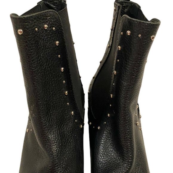 Italian leather boots NAPOLEON US 6.5-7 EU 37 Black Leather - Picture 5 of 9